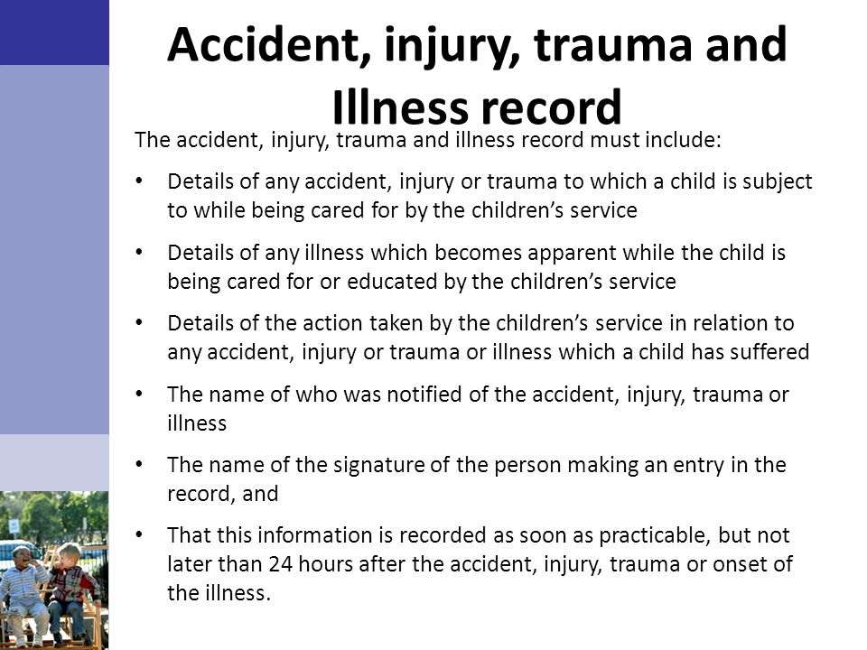 Accident injury policy